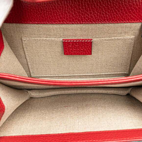 GUCCI Authentic Red Leather Shoulder Bag - Picture 4 of 7